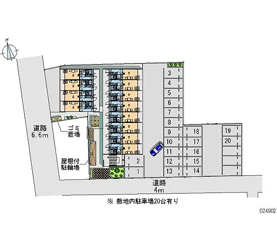 ★手数料０円★宇都宮市大曽５丁目　月極駐車場（LP）